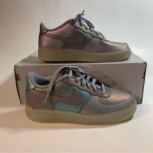 SOLD!!!!  Nike Air Force 1 LV8 GS Anthracite Stealth Iridescent Size 5.5Y